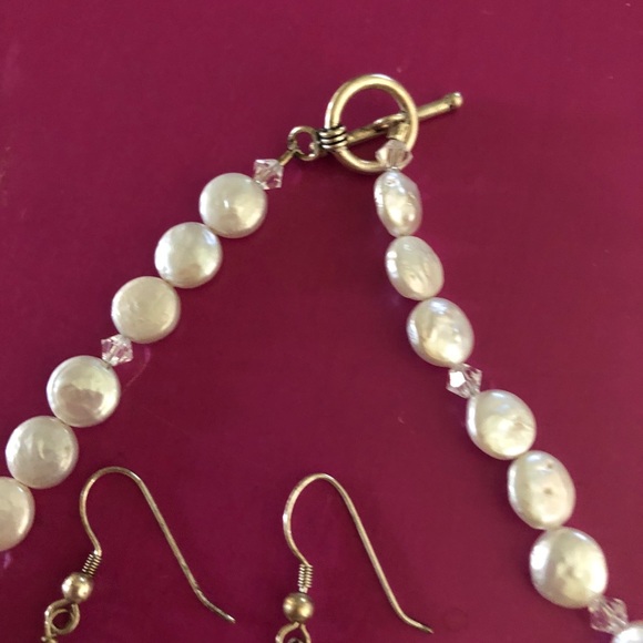 Handmade Fresh Water Pearl Necklace-Bracelet-Ear. - Picture 6 of 7